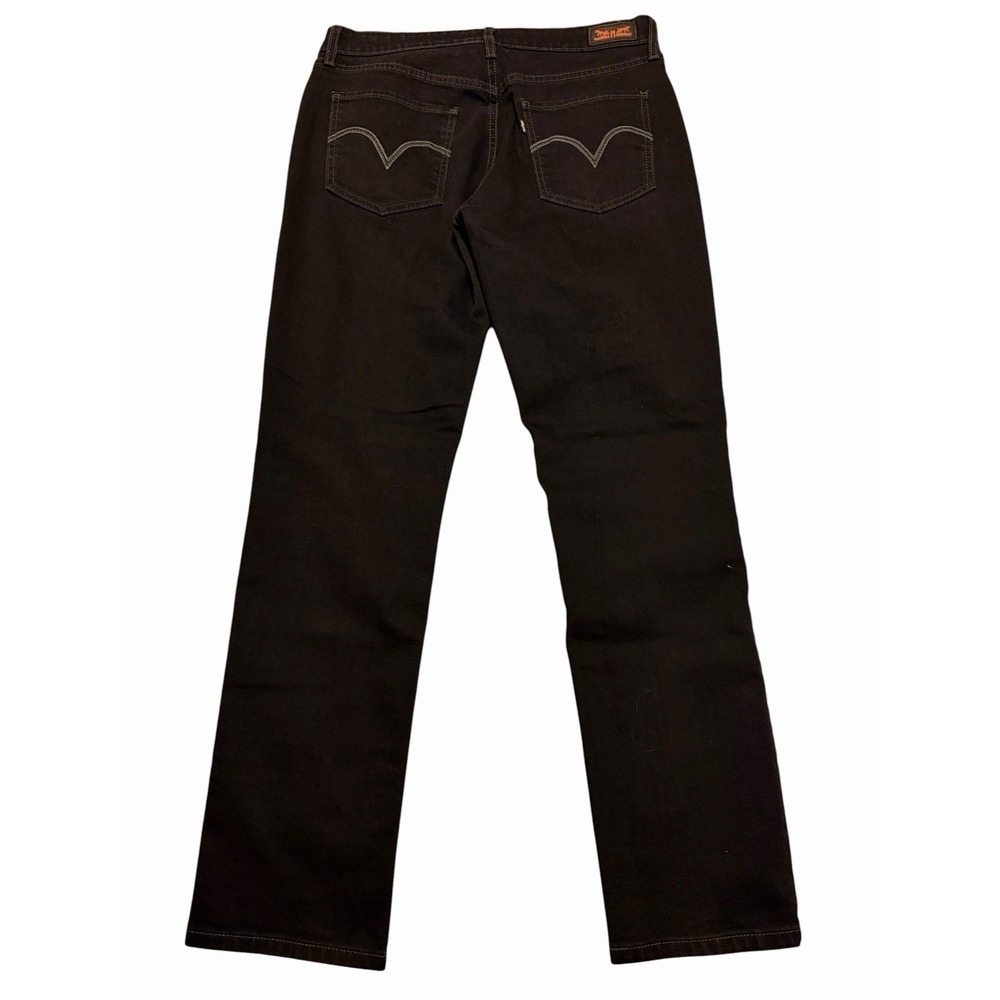 Levi's Womens Midrise Skinny Jeans Black Dark Wash Stretch Denim 5-Pocket Sz 12M